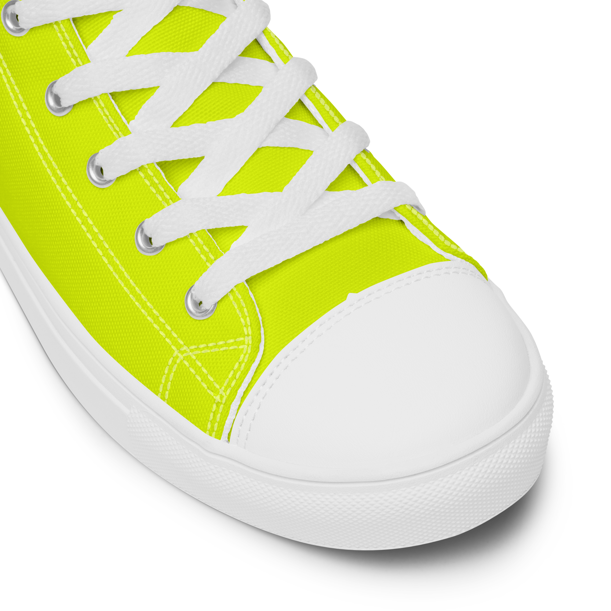 Men's High Top Canvas Shoes | Neon Lime