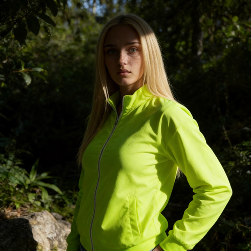 Recycled Track Jacket | Neon Lime