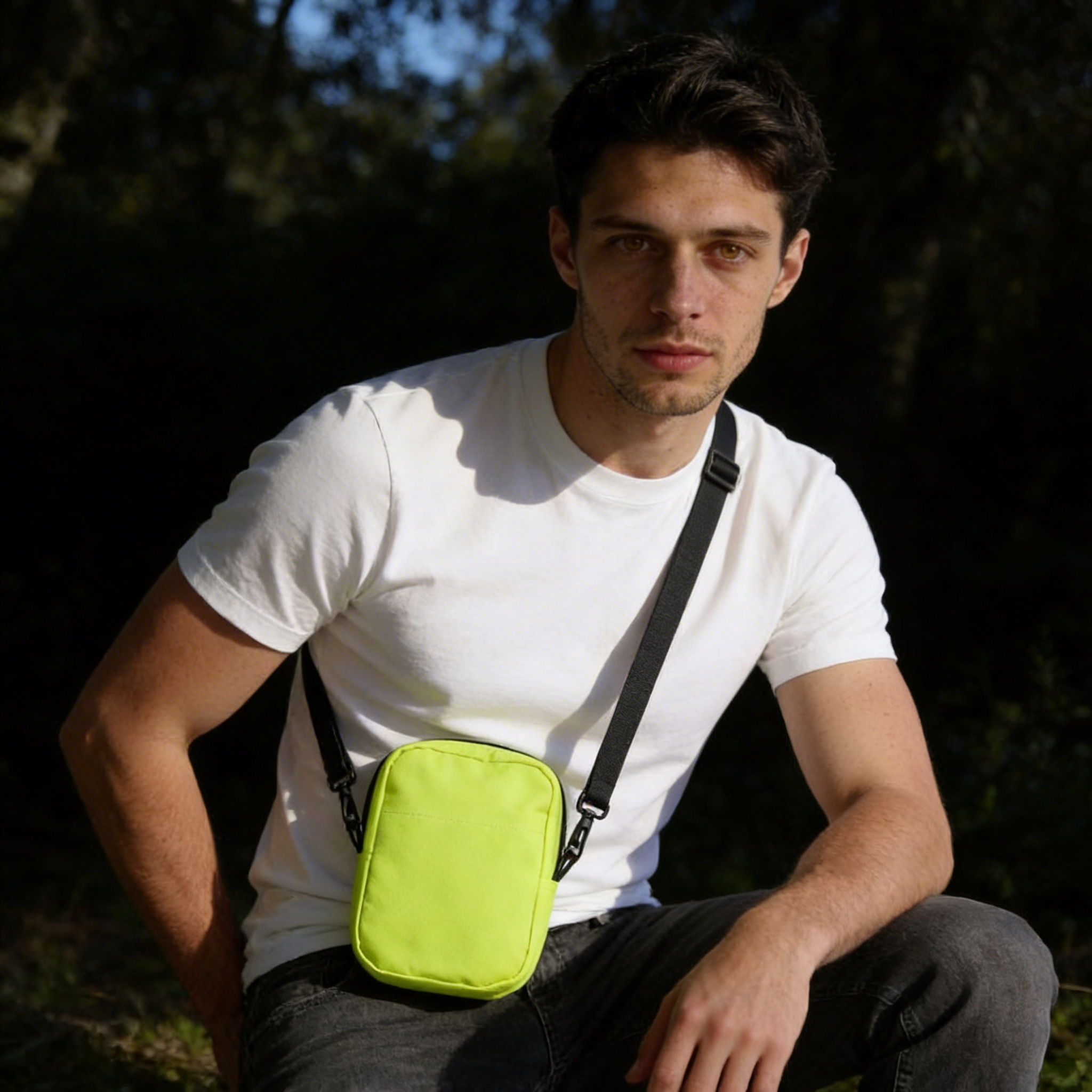 Utility Crossbody Bag | Neon Lime