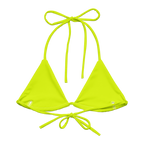Recycled String Bikini Top | Neon Lime