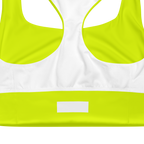 Recycled Longline Sports Bra | Neon Lime