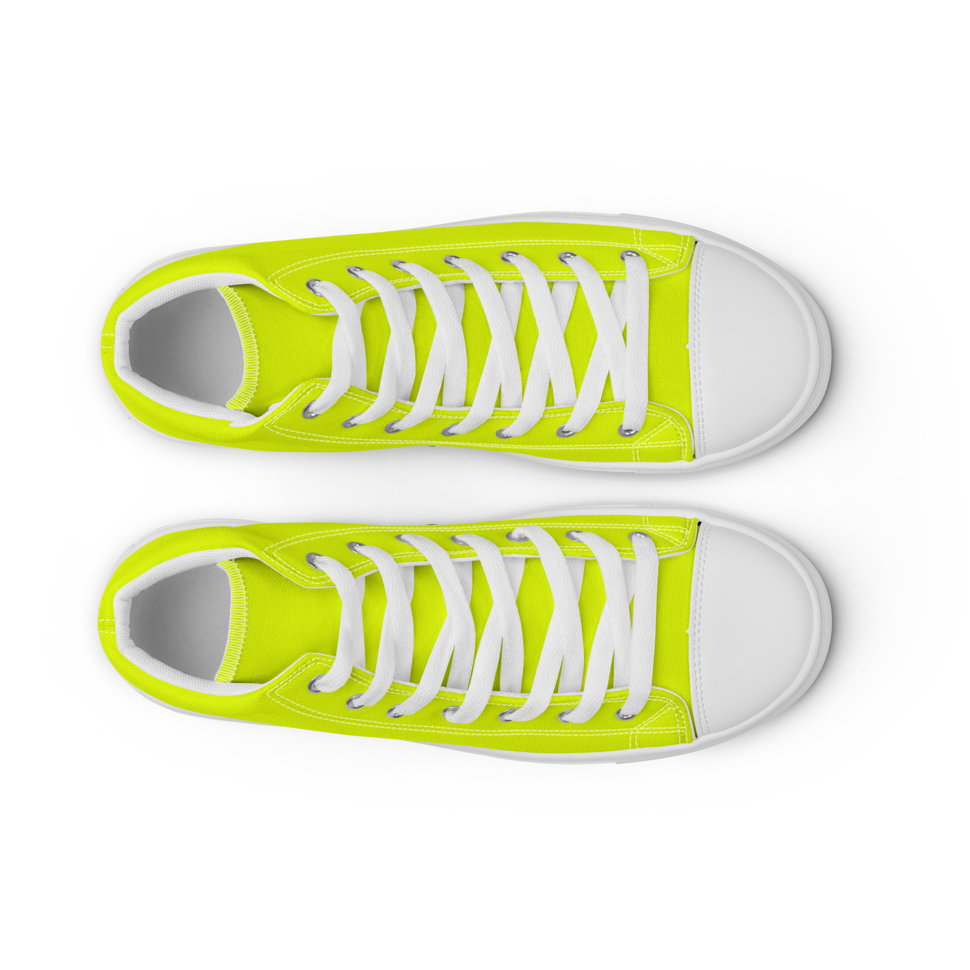 Men's High Top Canvas Shoes | Neon Lime