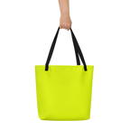 Large Tote Bag w/ Pocket | Neon Lime