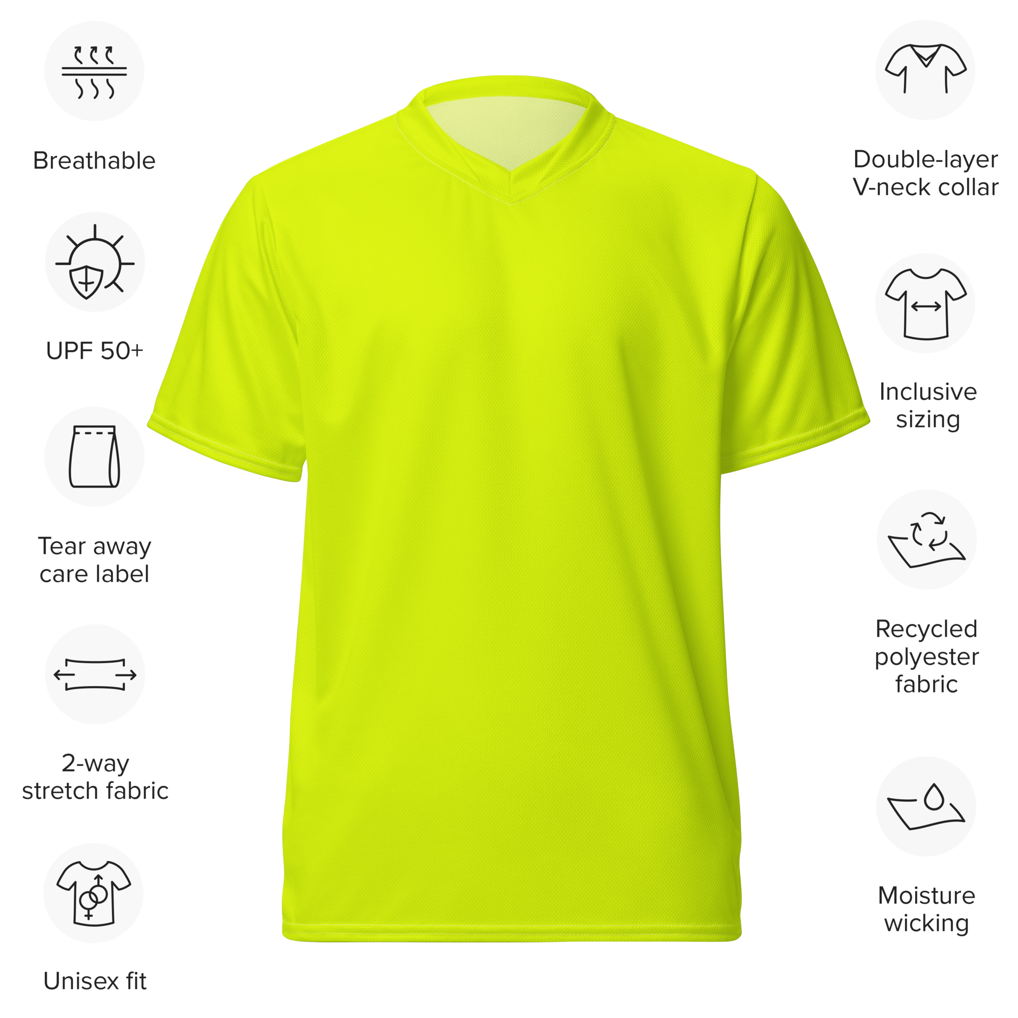Recycled Sports Jersey | Neon Lime