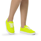 Women's Lace-Up Canvas Shoes | Neon Lime