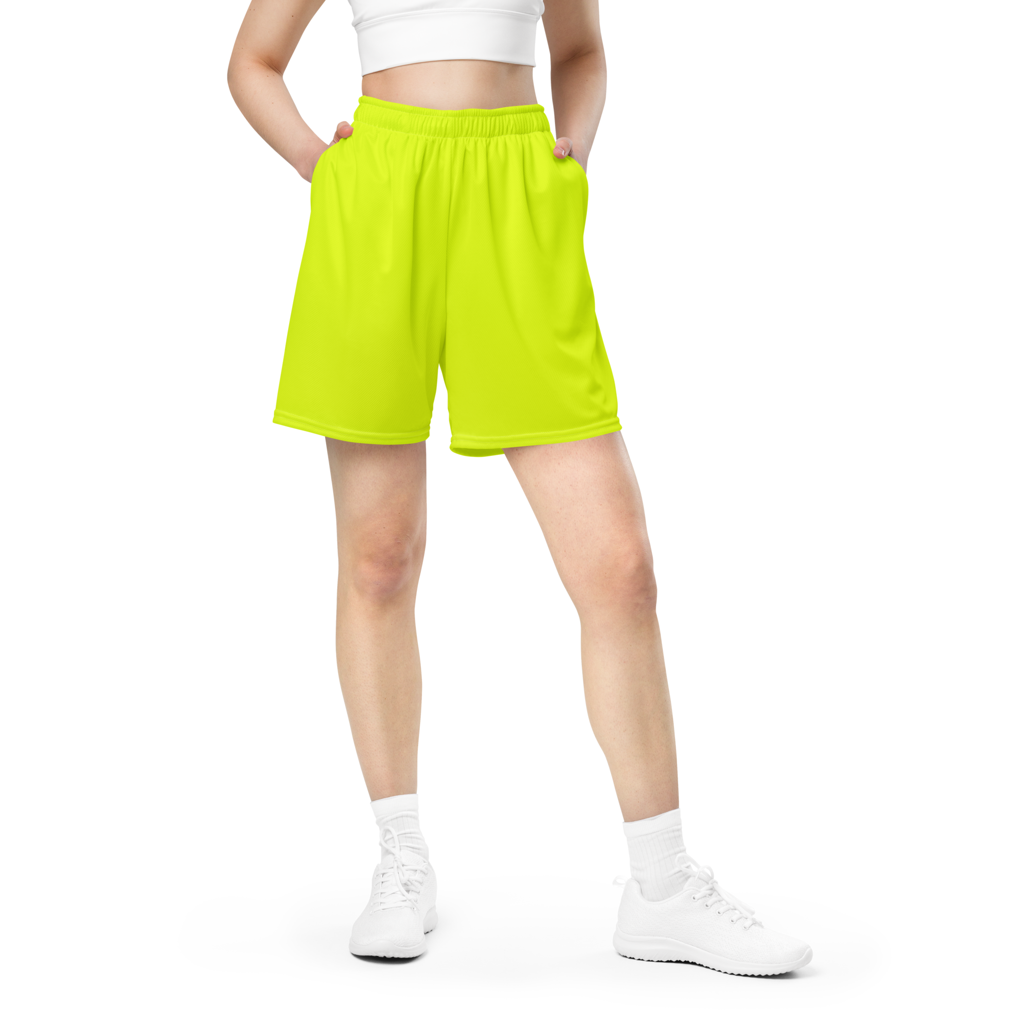 Recycled Mesh Shorts | Neon Lime
