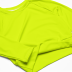 Recycled Long-Sleeve Crop Top | Neon Lime