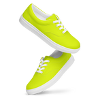 Women's Lace-Up Canvas Shoes | Neon Lime