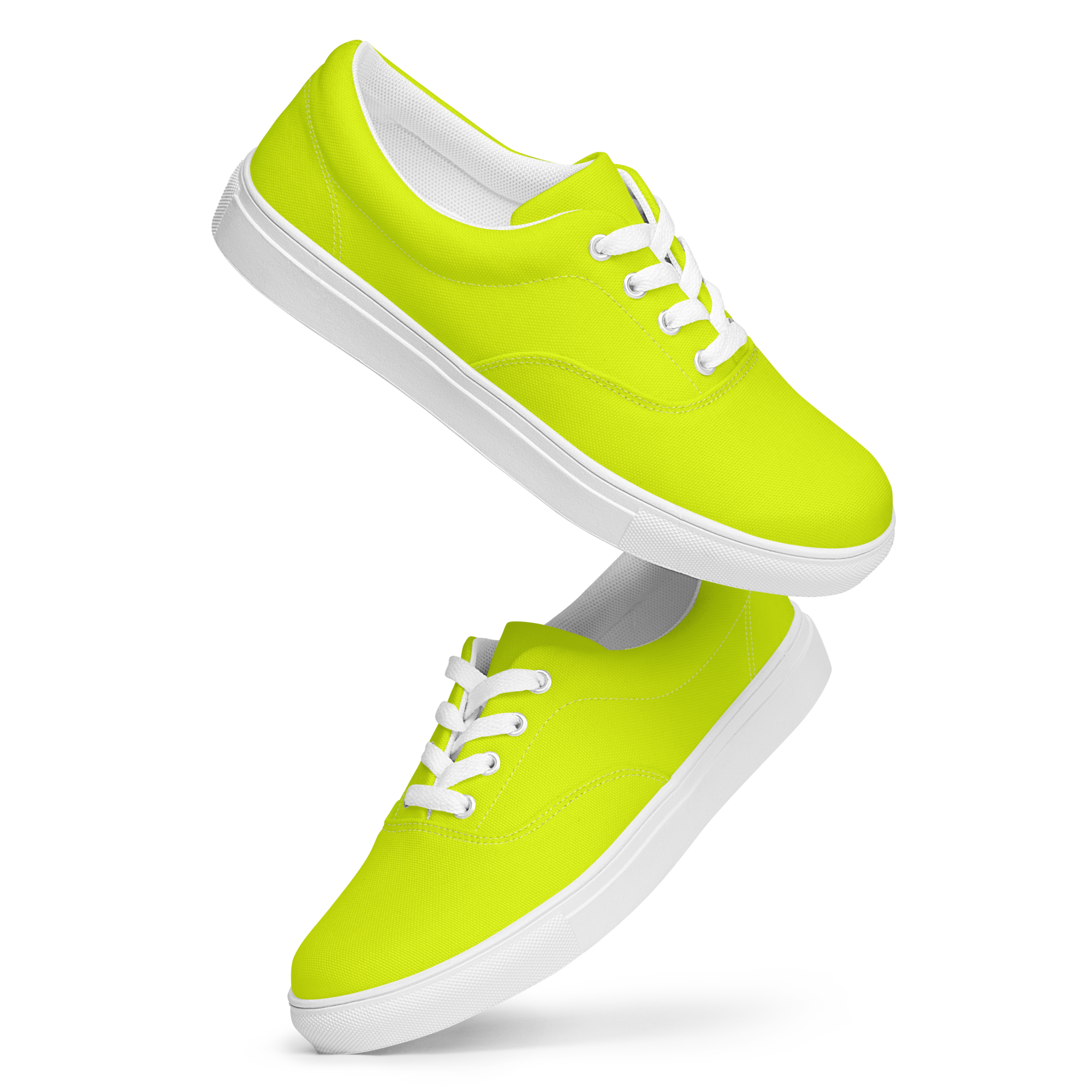 Women's Lace-Up Canvas Shoes | Neon Lime