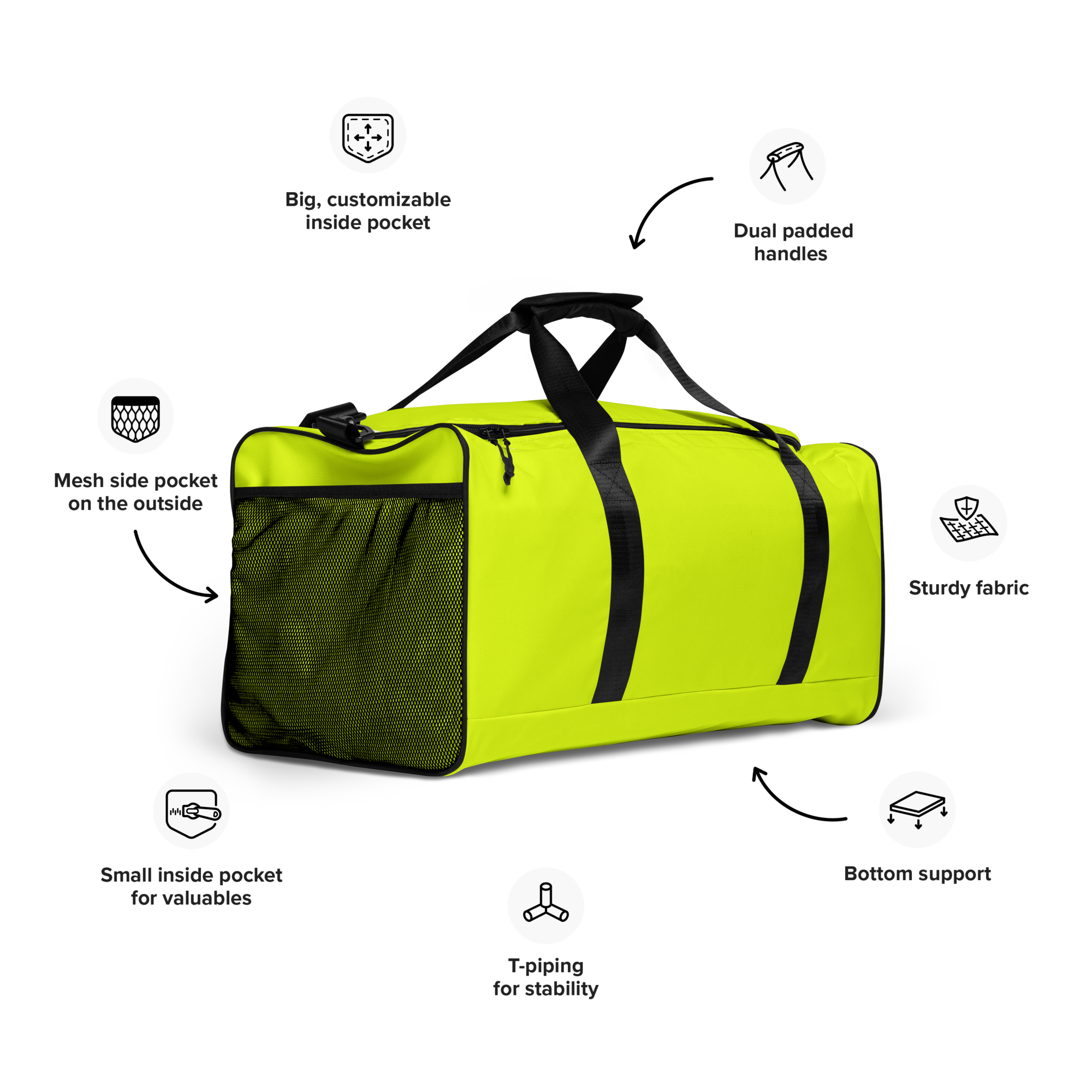 Duffle Bag | Neon Lime