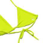 Recycled String Bikini Top | Neon Lime