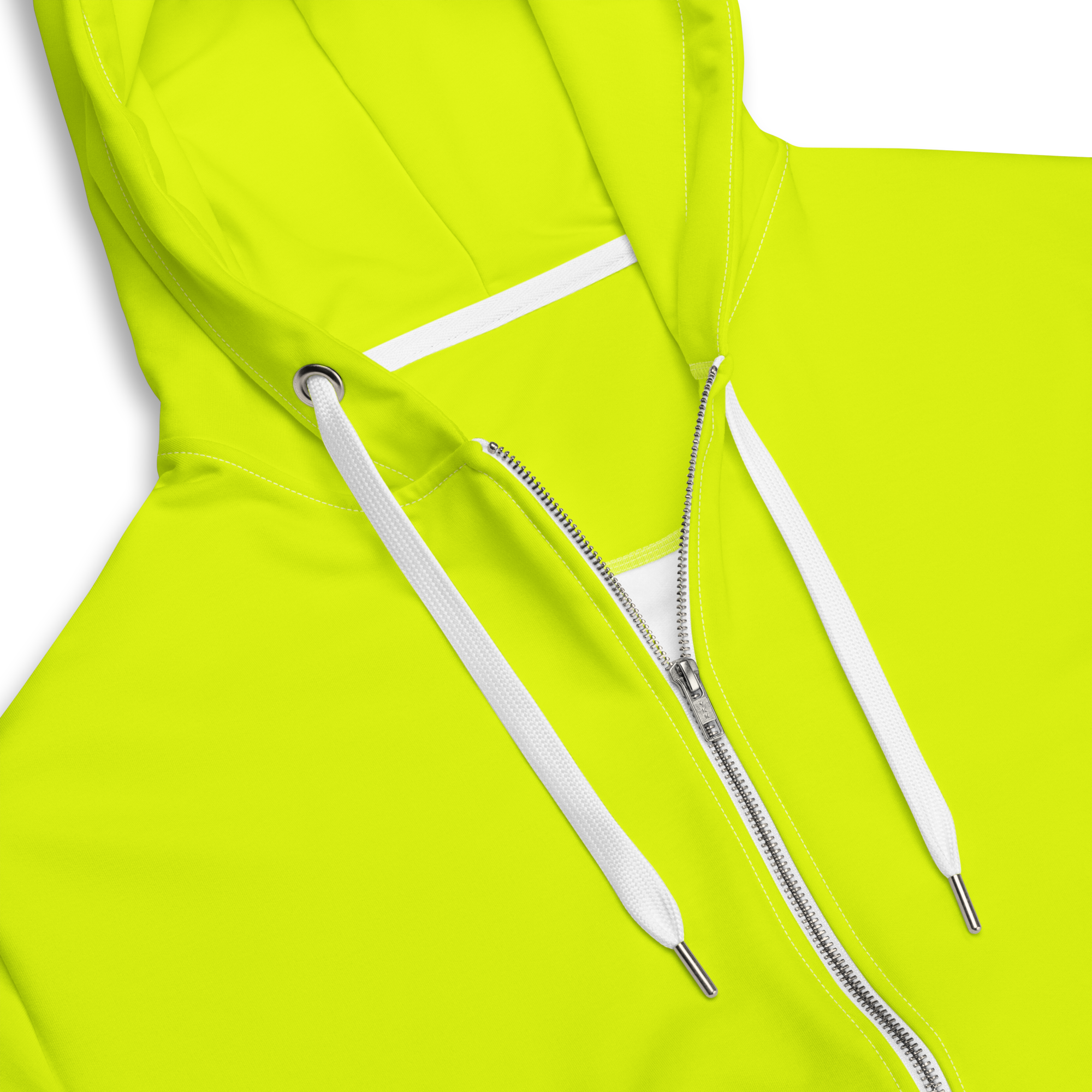 Unisex Zip Hoodie | Neon Lime