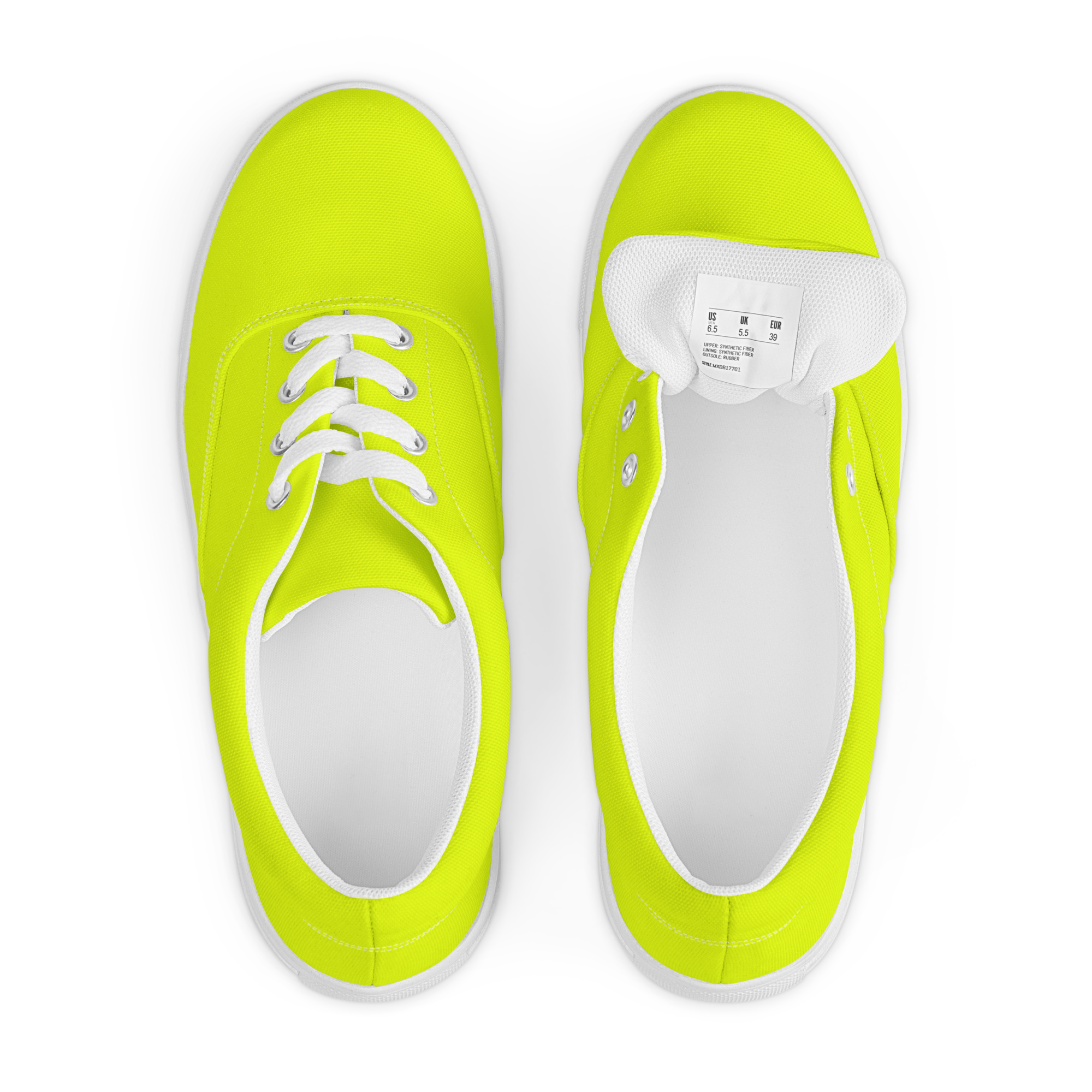 Women's Lace-Up Canvas Shoes | Neon Lime