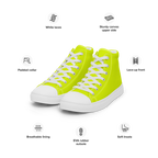 Men's High Top Canvas Shoes | Neon Lime