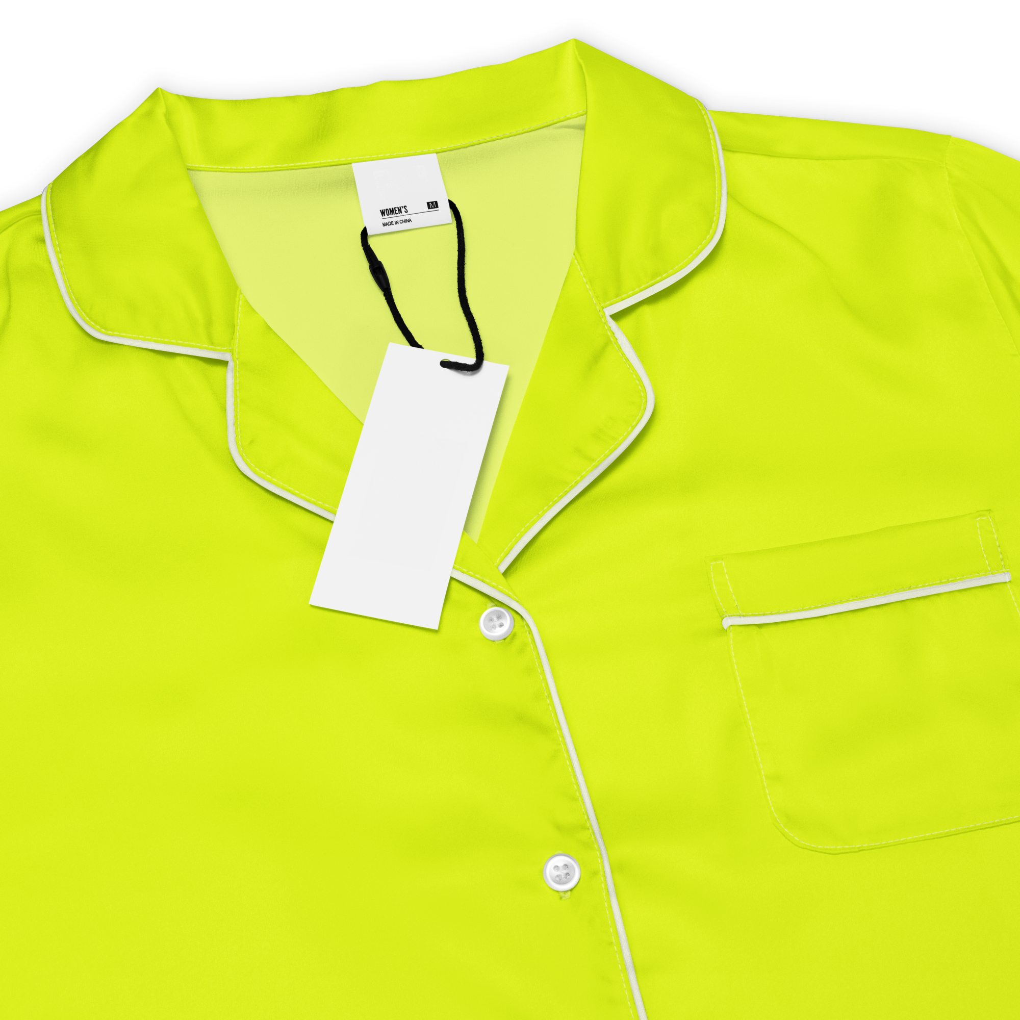 Women's Long Sleeve Pajama Top | Neon Lime