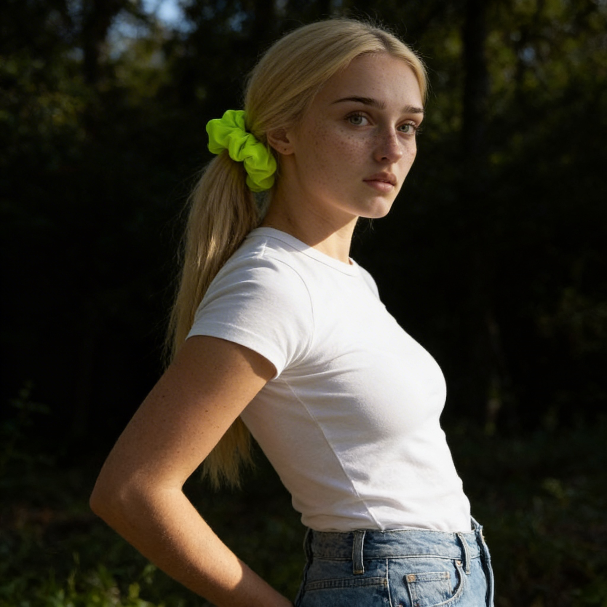 Recycled Scrunchie | Neon Lime