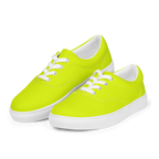 Women's Lace-Up Canvas Shoes | Neon Lime