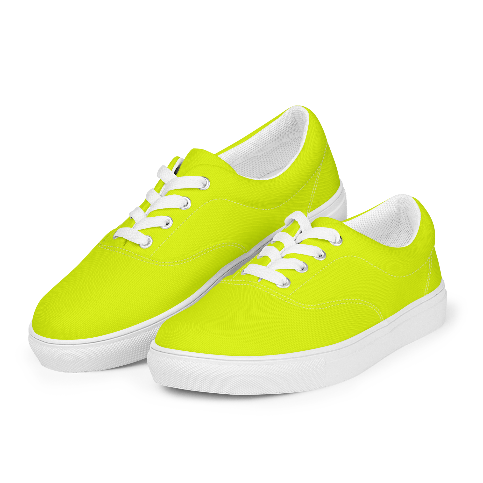 Women's Lace-Up Canvas Shoes | Neon Lime