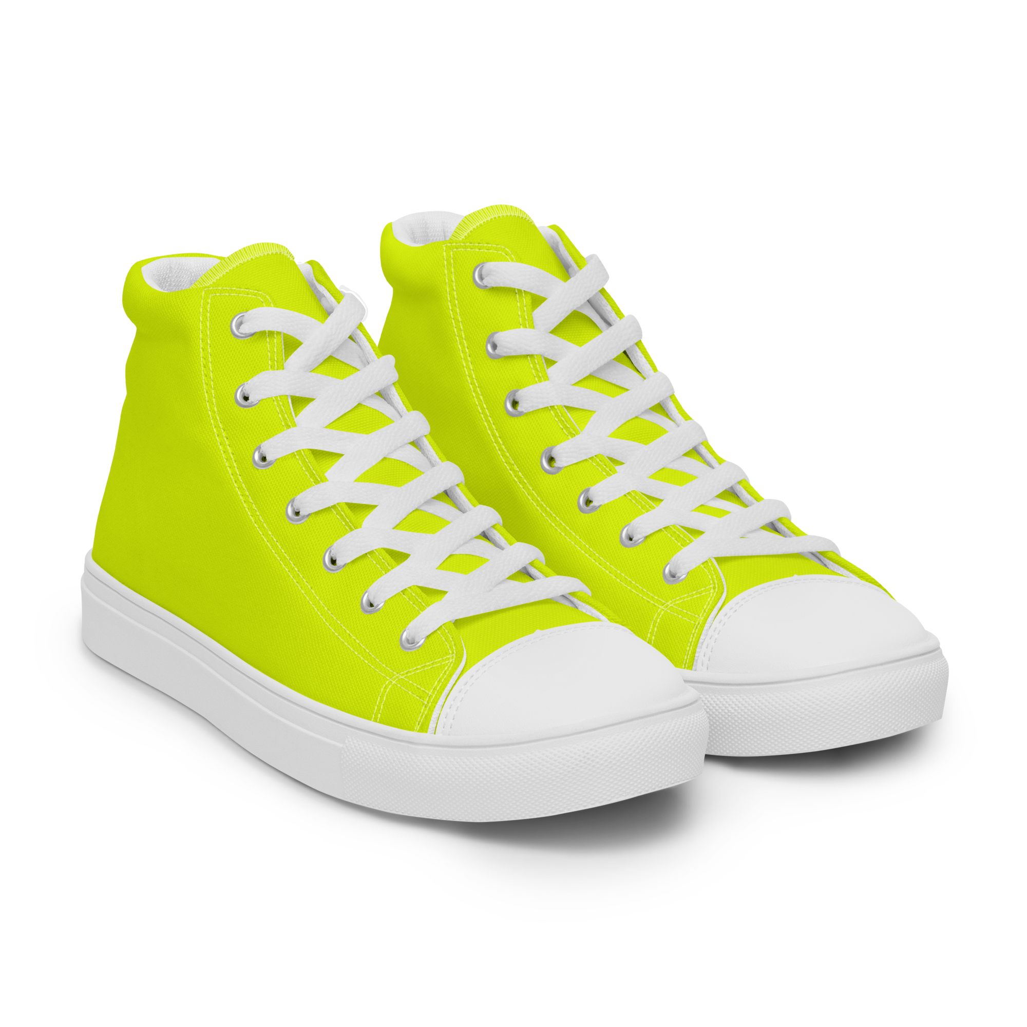 Men's High Top Canvas Shoes | Neon Lime
