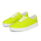 Men's Lace-Up Canvas Shoes | Neon Lime