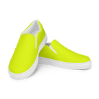 Men's Slip-On Canvas Shoes | Neon Lime