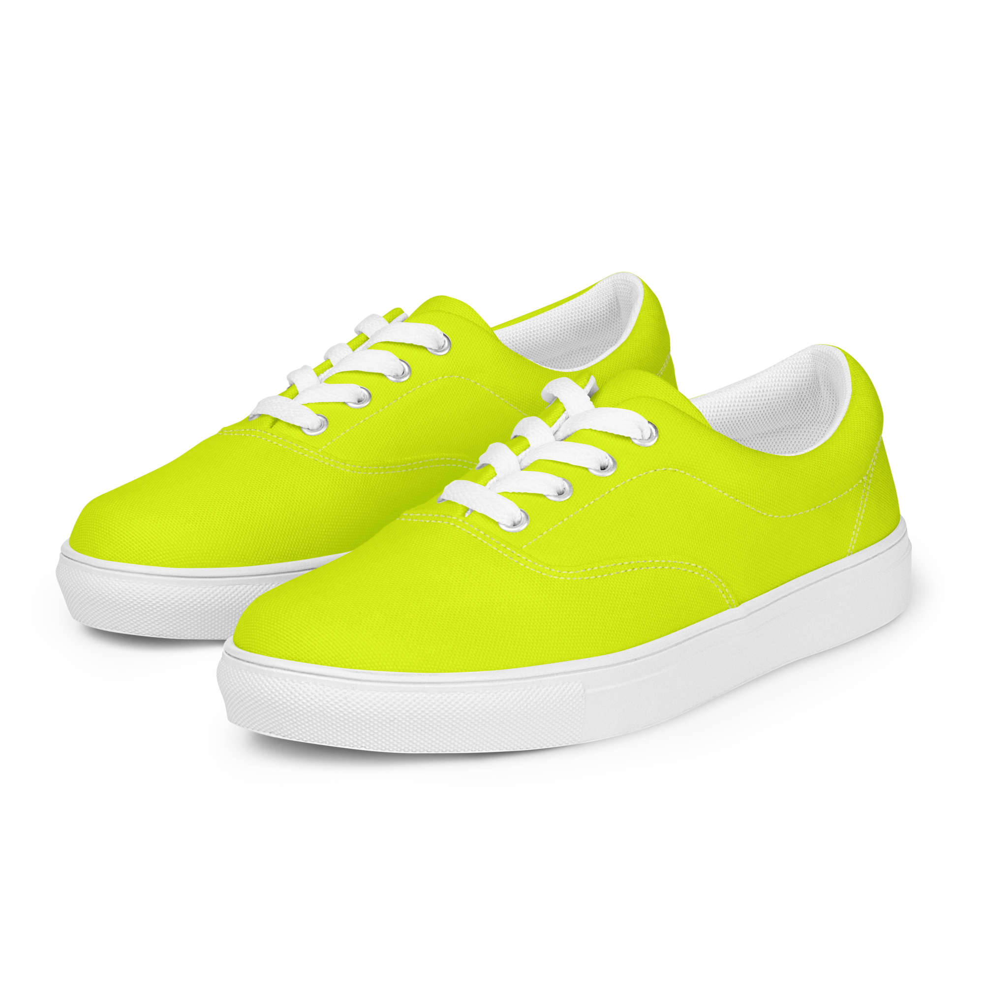 Women's Lace-Up Canvas Shoes | Neon Lime