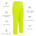 Unisex Wide-Leg Joggers | Neon Lime