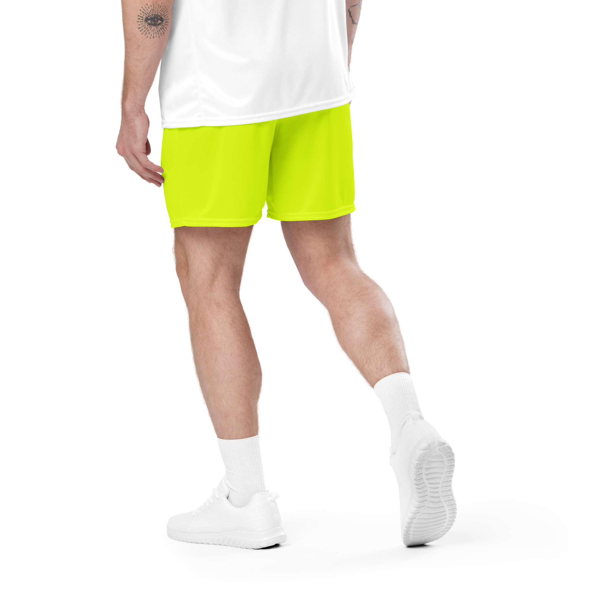 Recycled Mesh Shorts | Neon Lime