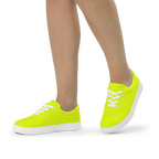 Women's Lace-Up Canvas Shoes | Neon Lime