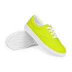Men's Lace-Up Canvas Shoes | Neon Lime