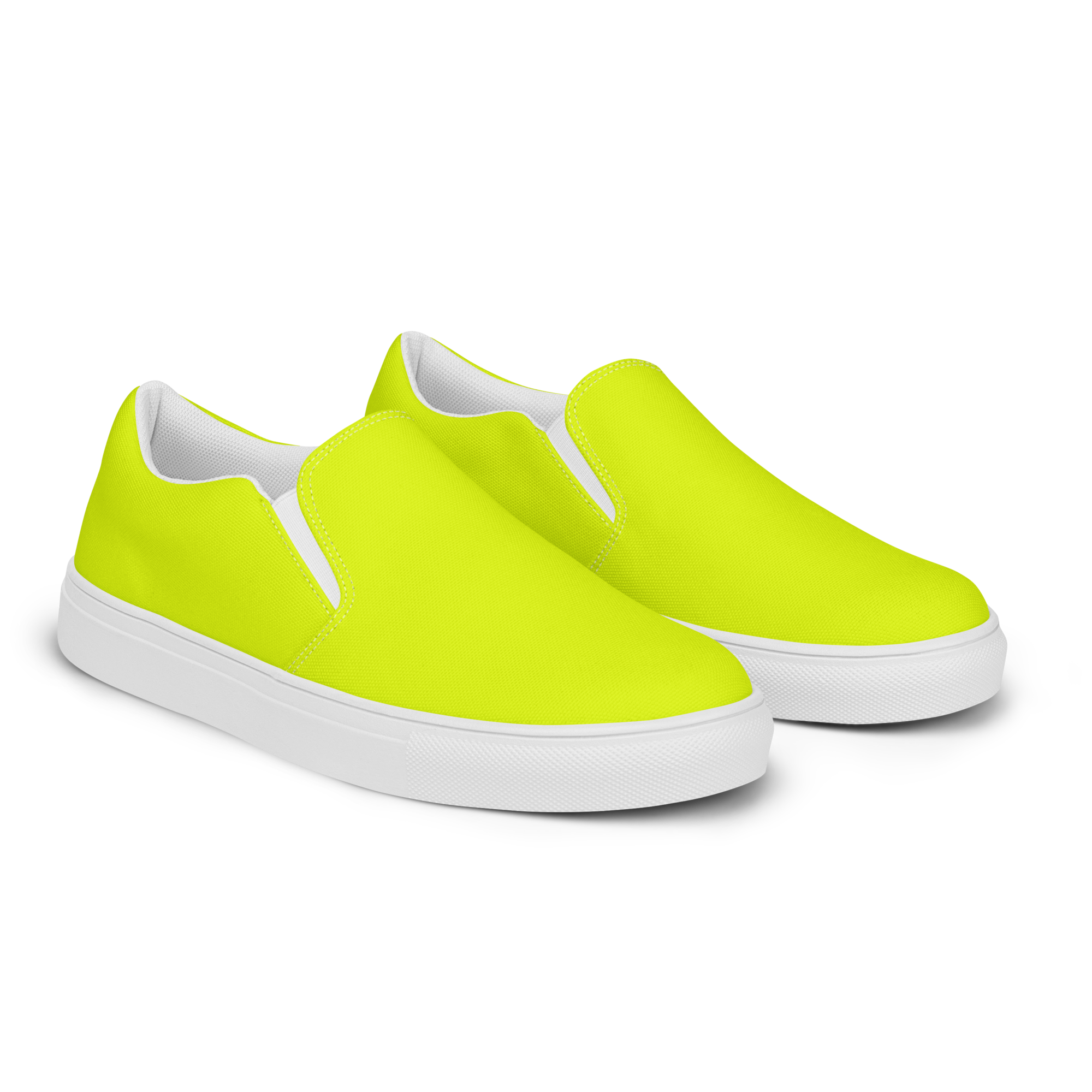 Men's Slip-On Canvas Shoes | Neon Lime