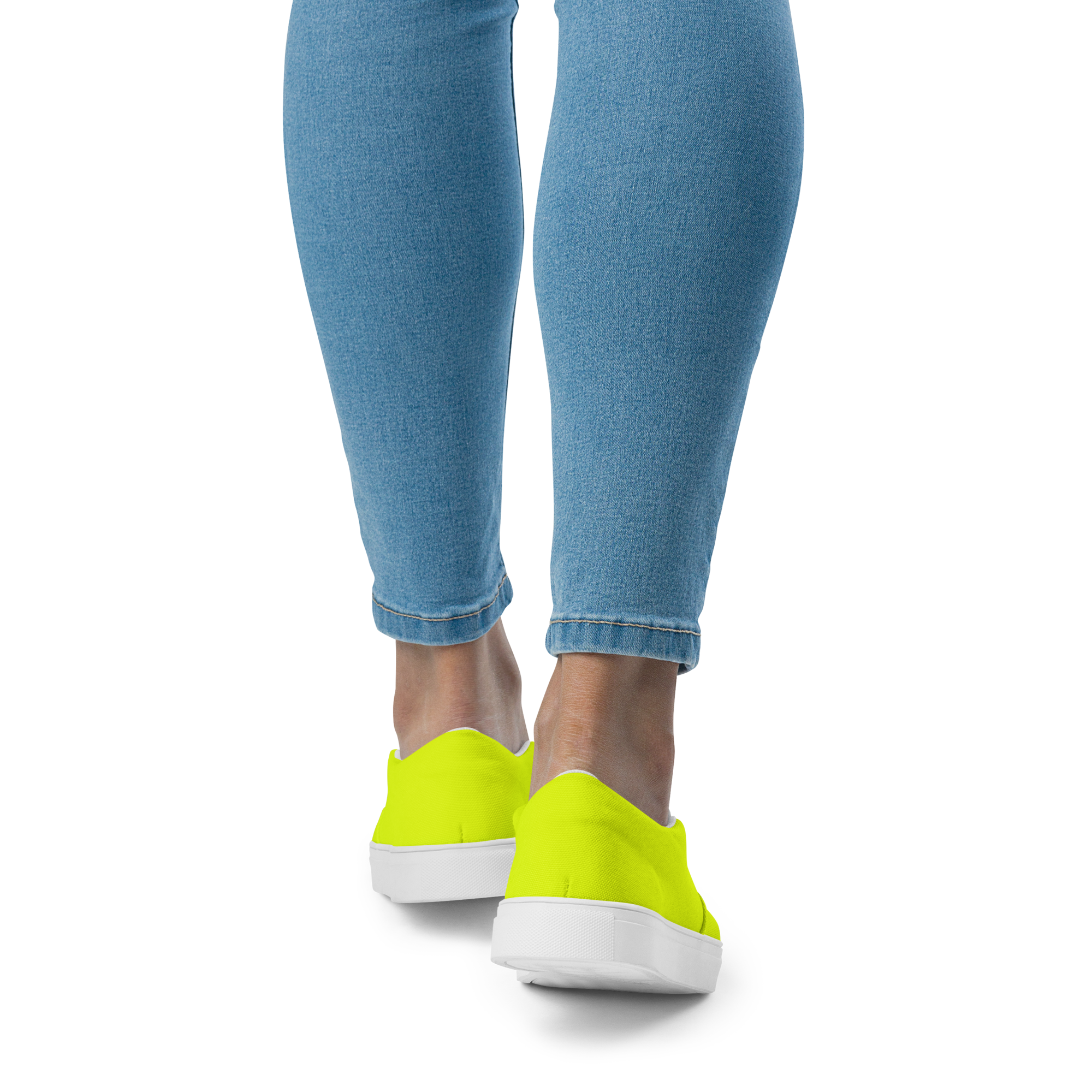 Women's Slip-On Canvas Shoes | Neon Lime