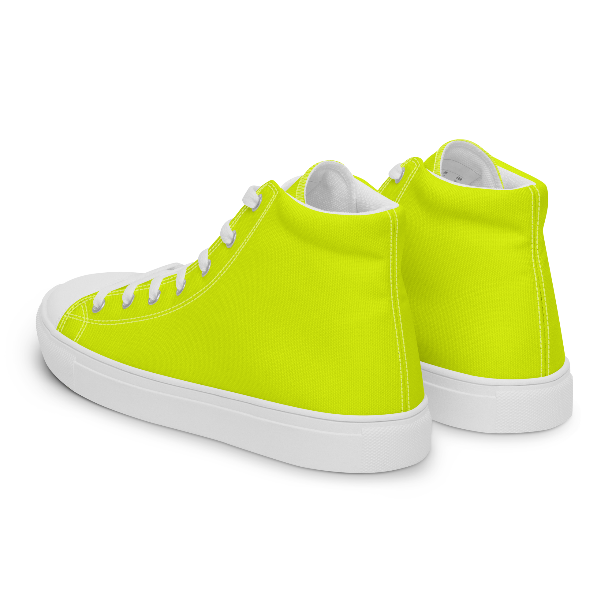 Men's High Top Canvas Shoes | Neon Lime