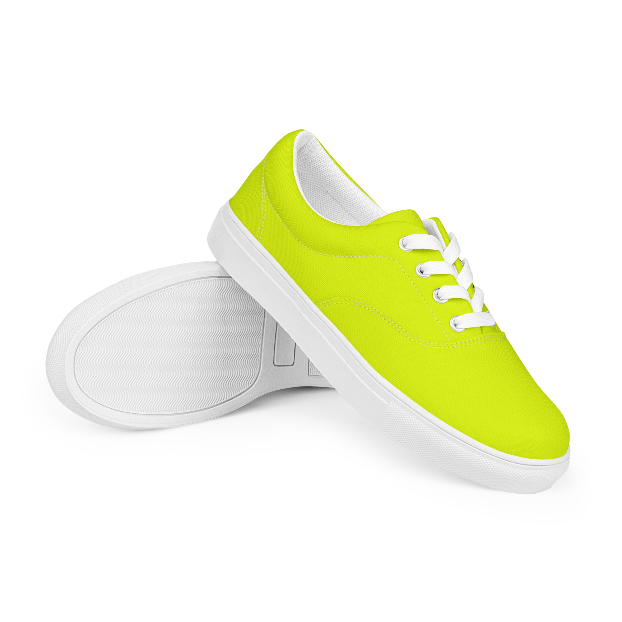 Women's Lace-Up Canvas Shoes | Neon Lime