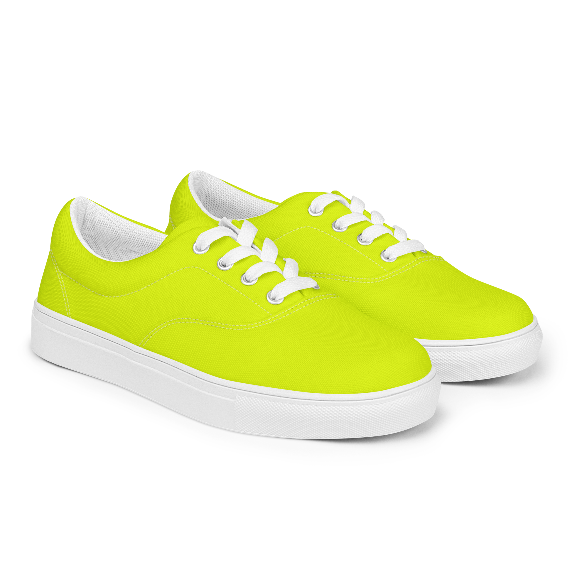 Men's Lace-Up Canvas Shoes | Neon Lime