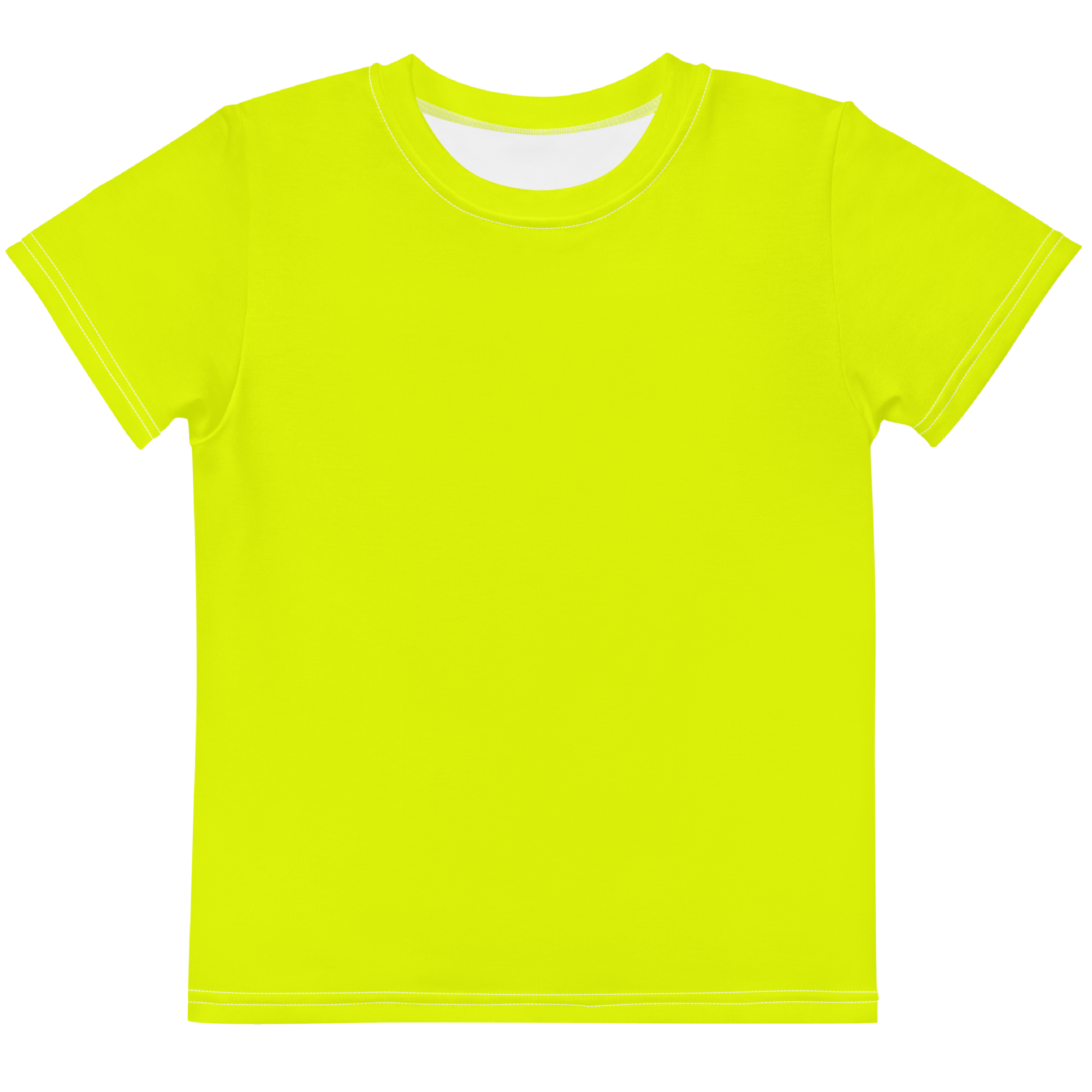 kids-cotton-crew-neck-t-shirt-neon-lime