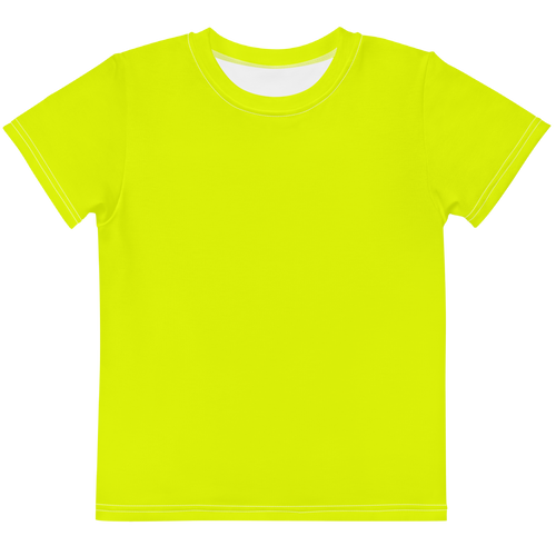 kids-cotton-crew-neck-t-shirt-neon-lime