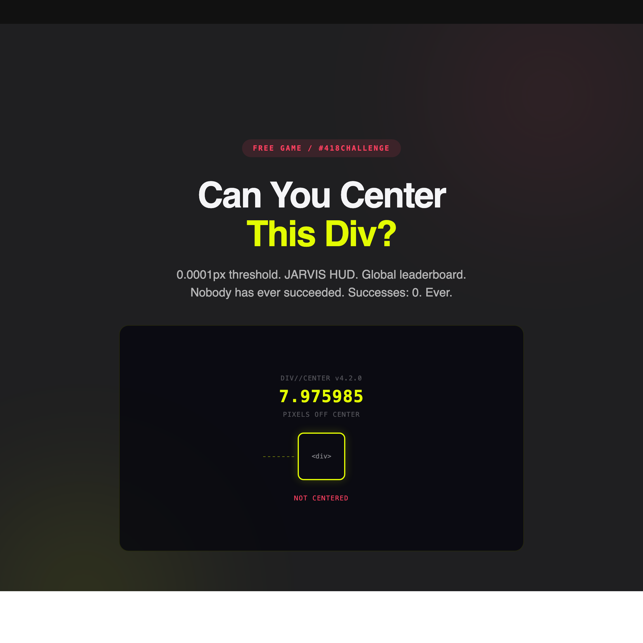 Can You Center This Div - Slide 1