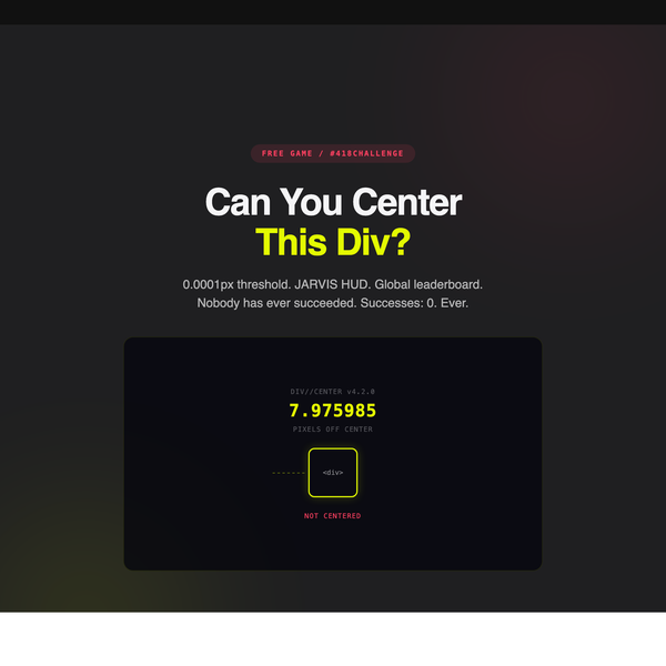 Can You Center This Div - Slide 1