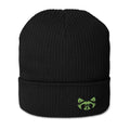 Green Logo Organic ribbed Beanie - RAXXO Originals