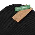 Green Logo Organic ribbed Beanie - RAXXO Originals