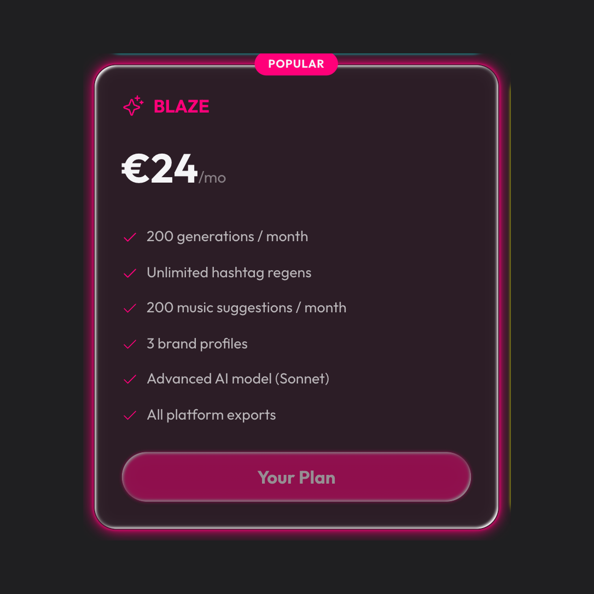 RAXXO Studio BLAZE plan