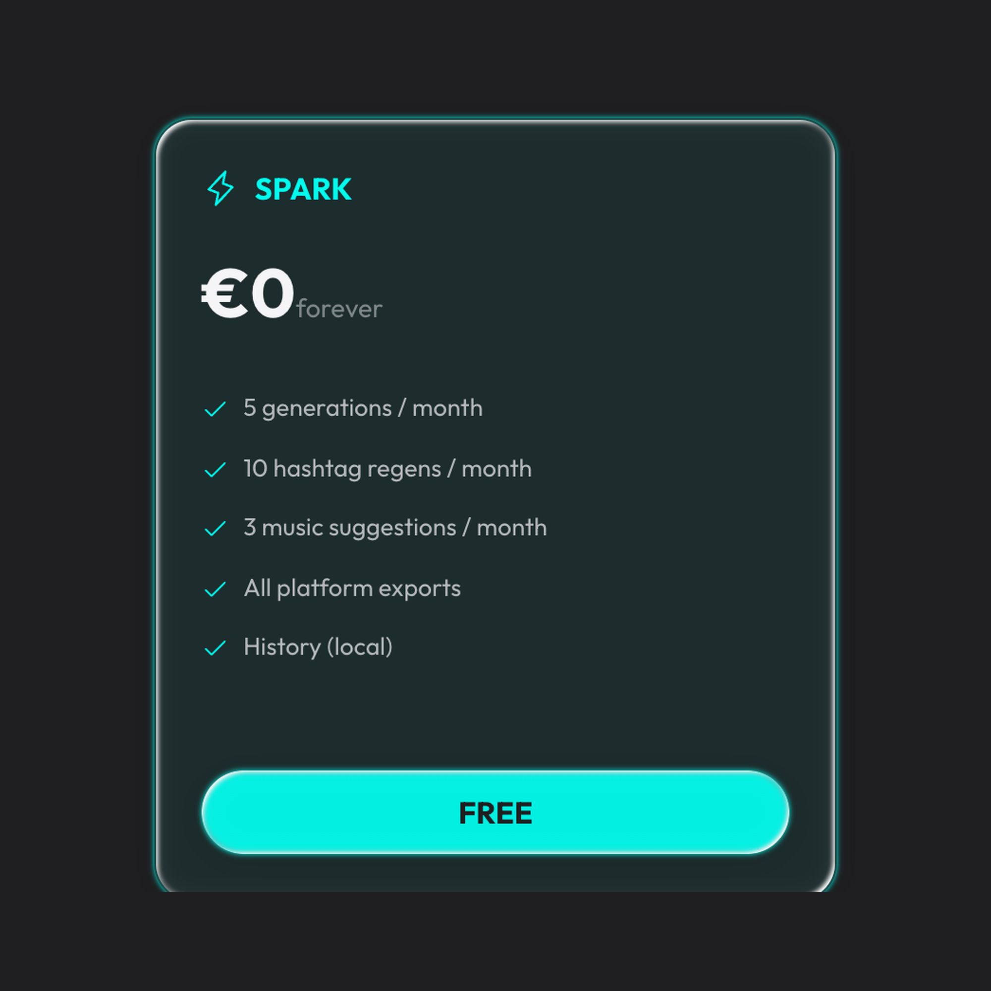 RAXXO Studio SPARK plan