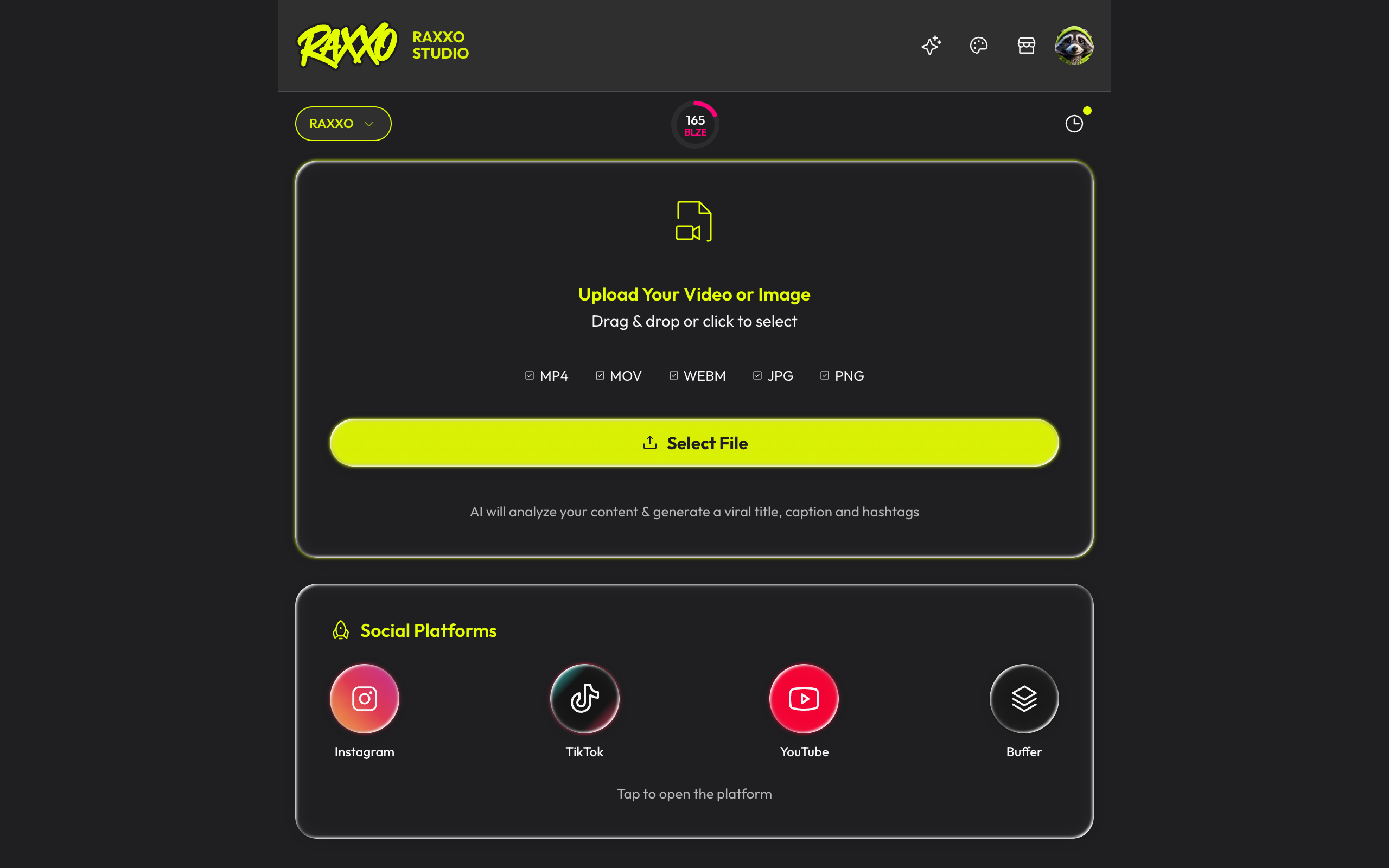 RAXXO Studio - AI Social Media Copywriter